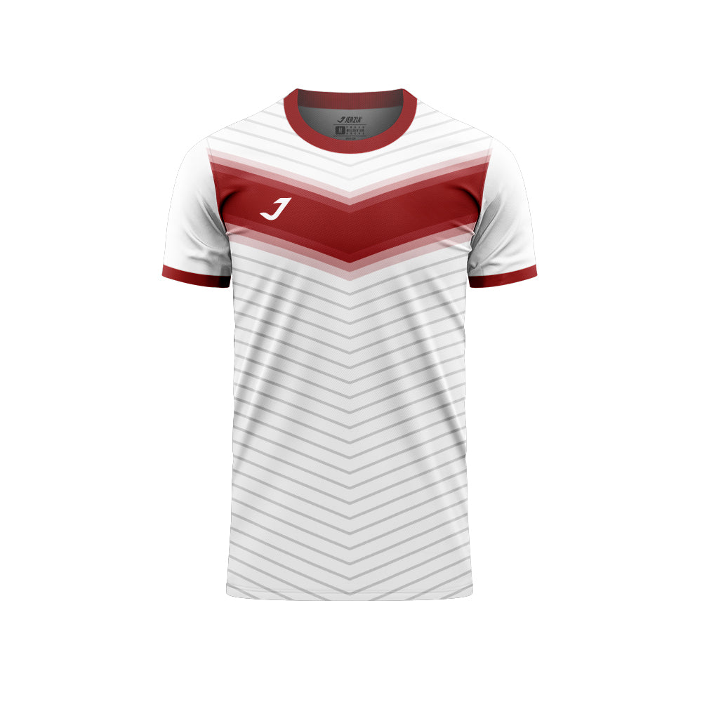 Classic V Lines White/Red SS Jersey